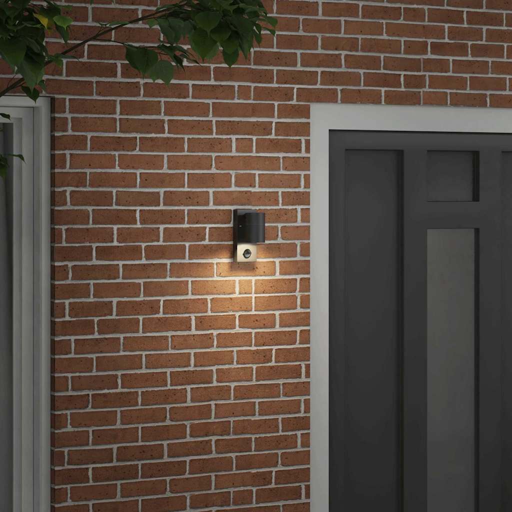vidaXL Zewnętrzna lampa ścienna Czarny 6,5 x 10,5 x 16 cm