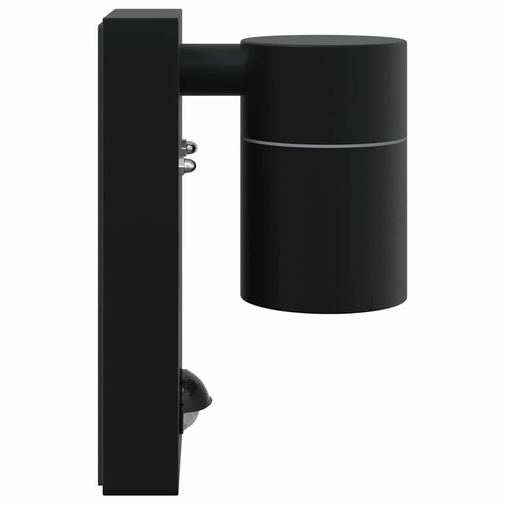 vidaXL Zewnętrzna lampa ścienna Czarny 6,5 x 10,5 x 16 cm