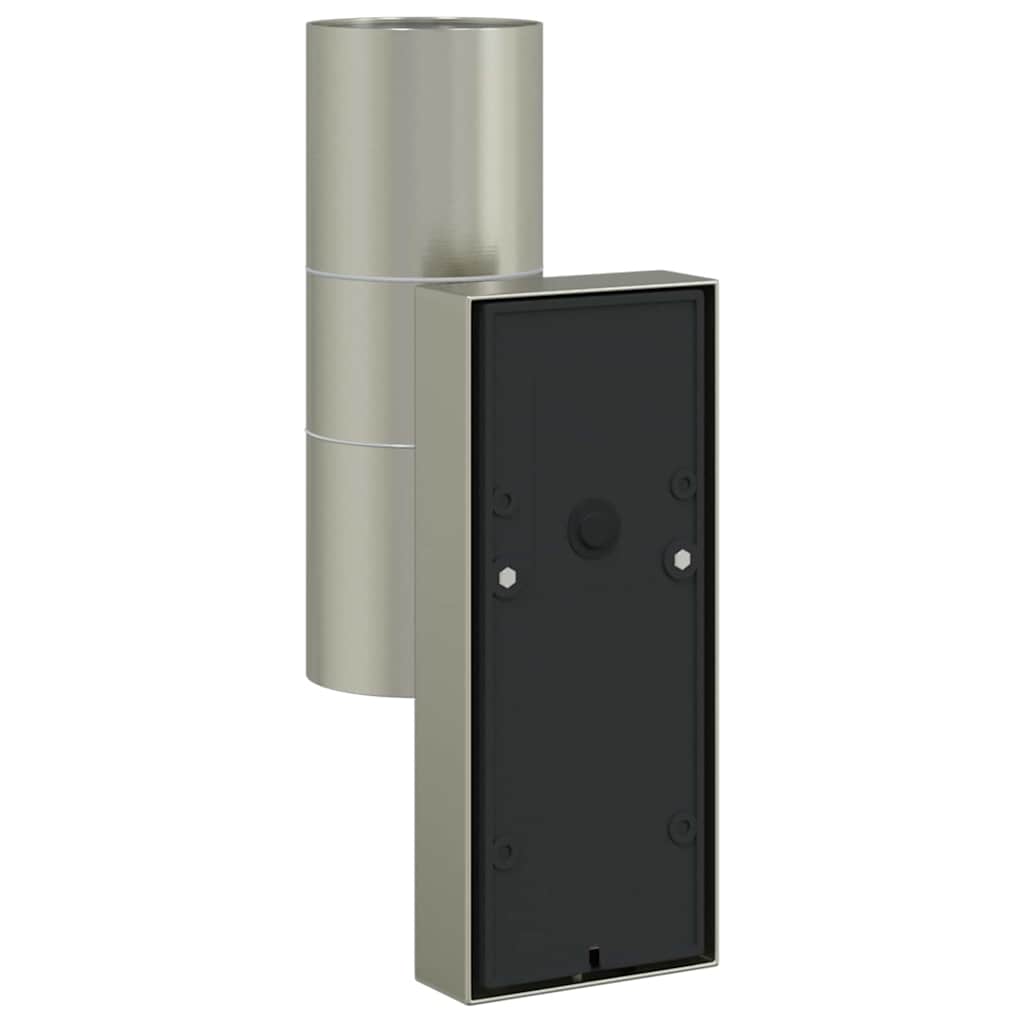 vidaXL Zewnętrzna lampa ścienna 2 pcs Srebrny 7 x 10 x 22 cm