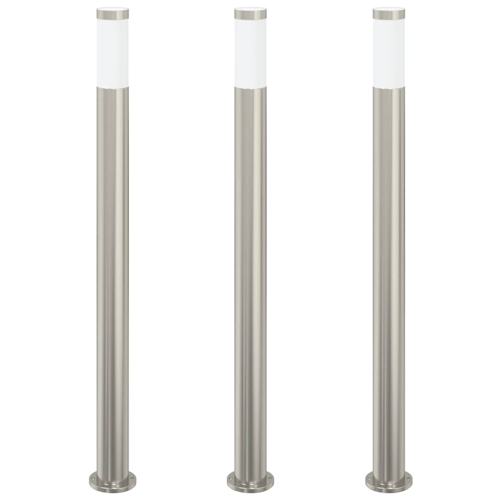 vidaXL Słupki oświetleniowe 3 szt. 110 cm Stal nierdzewna IP44
