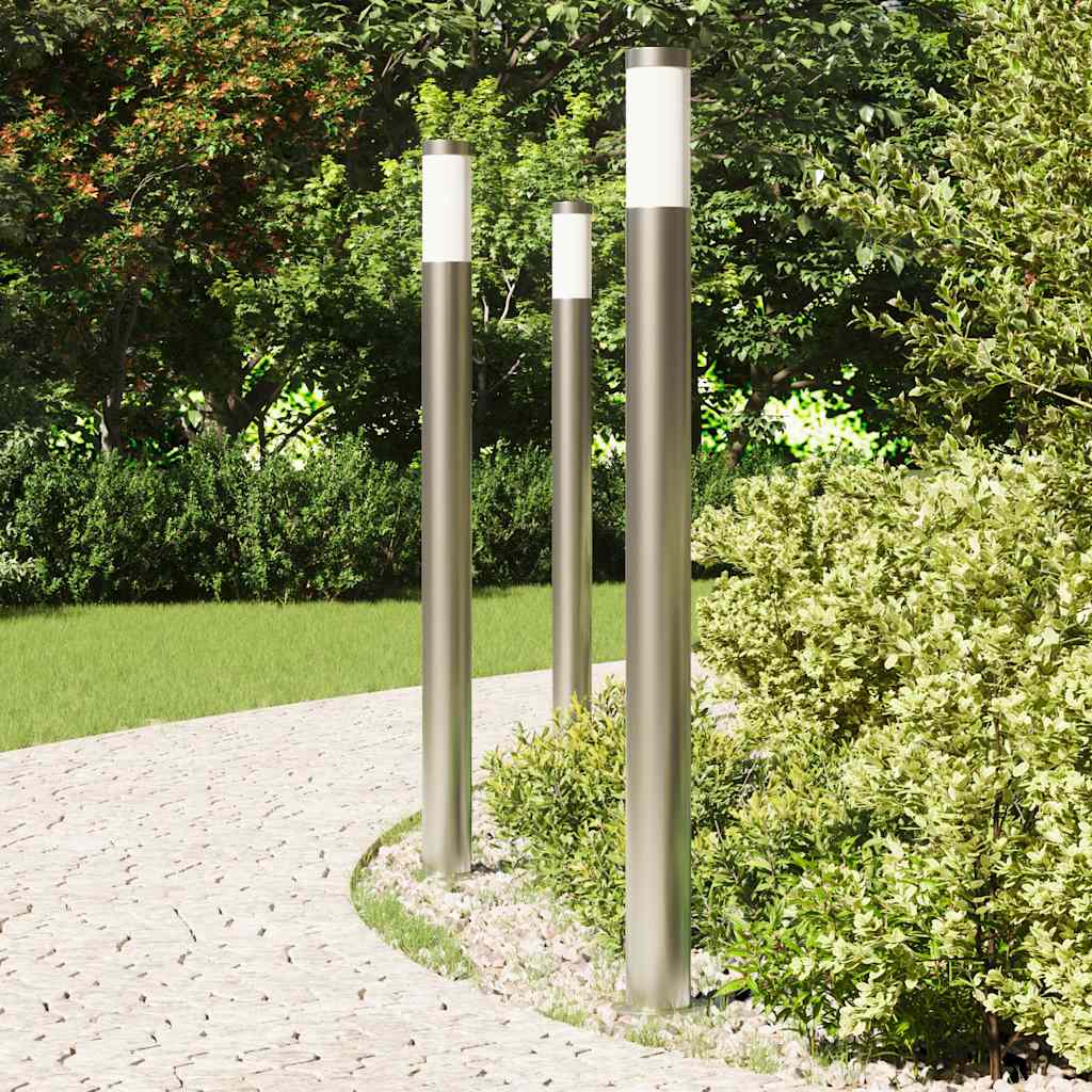vidaXL Słupki oświetleniowe 3 szt. 110 cm Stal nierdzewna IP44
