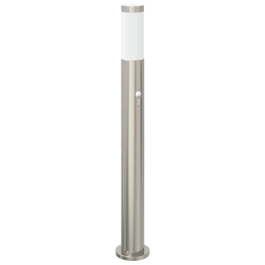 vidaXL Słupek oświetleniowy z czujnikiem 80 cm Stal nierdzewna IP44