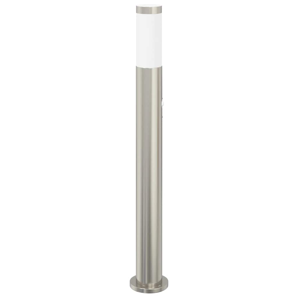 vidaXL Słupek oświetleniowy z czujnikiem 80 cm Stal nierdzewna IP44