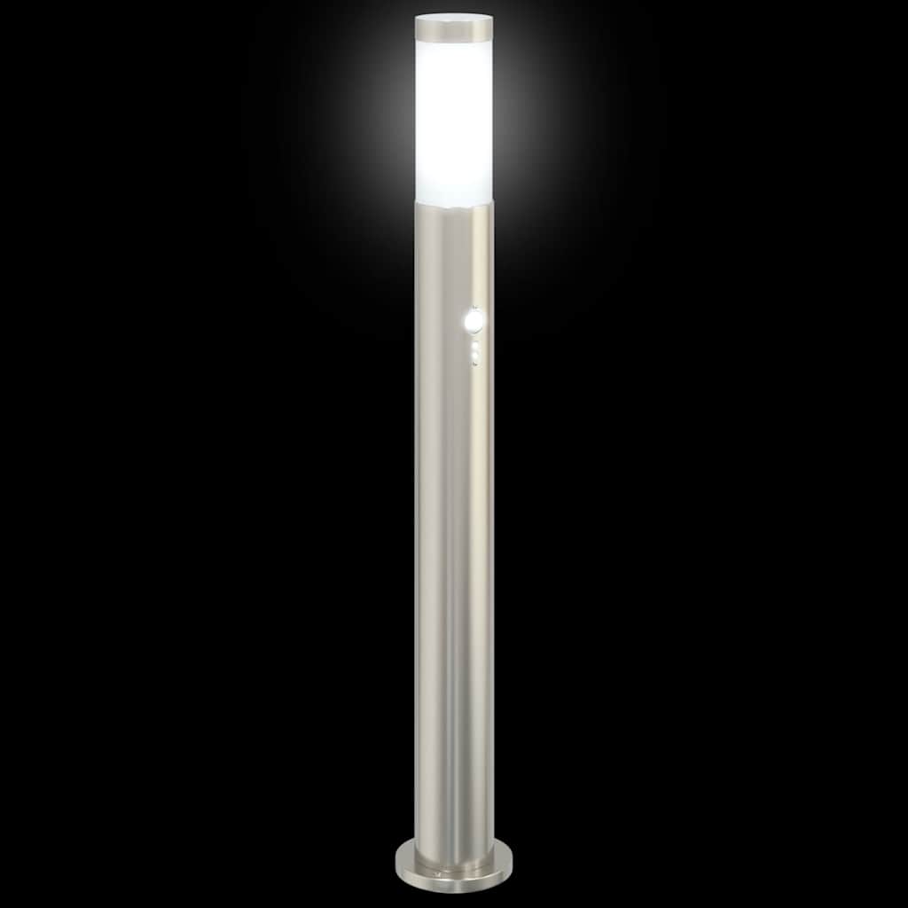 vidaXL Słupek oświetleniowy z czujnikiem 80 cm Stal nierdzewna IP44