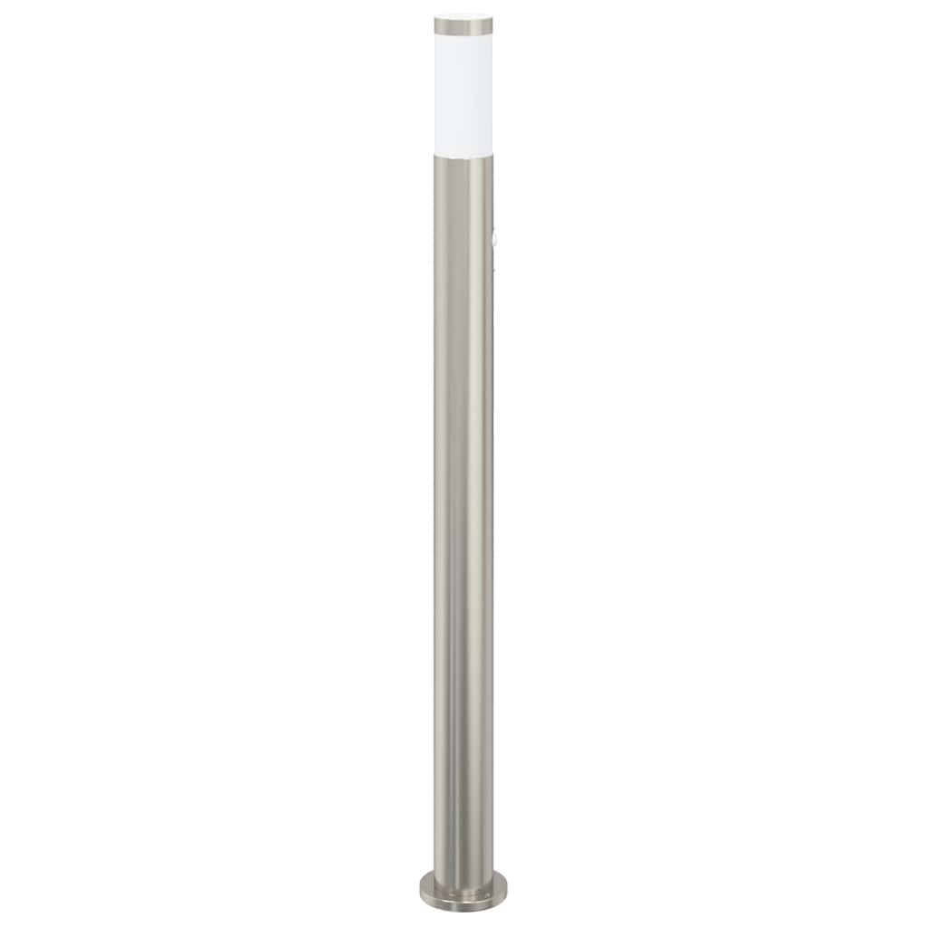 vidaXL Słupek oświetleniowy z czujnikiem 110 cm, stal nierdzewna IP44