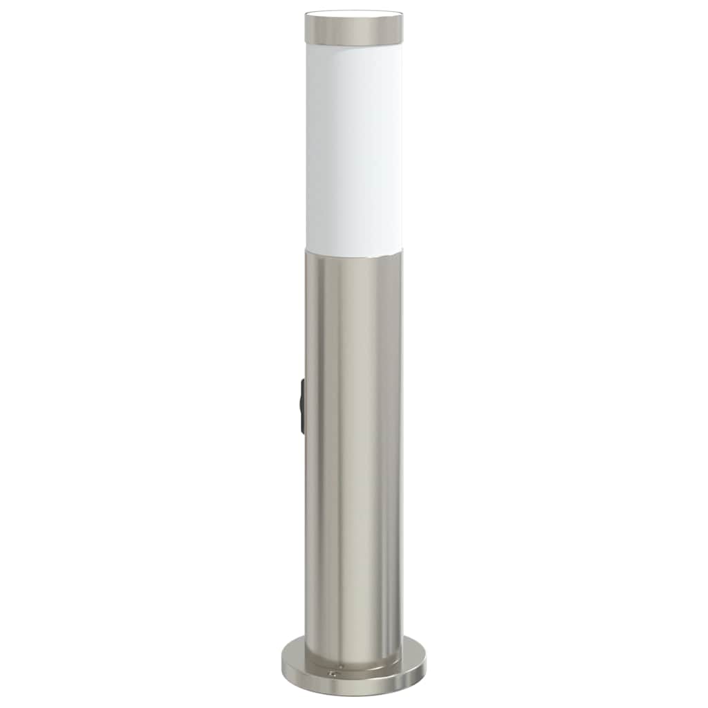 vidaXL Słupek oświetleniowy z gniazdem 50 cm, stal nierdzewna IP44