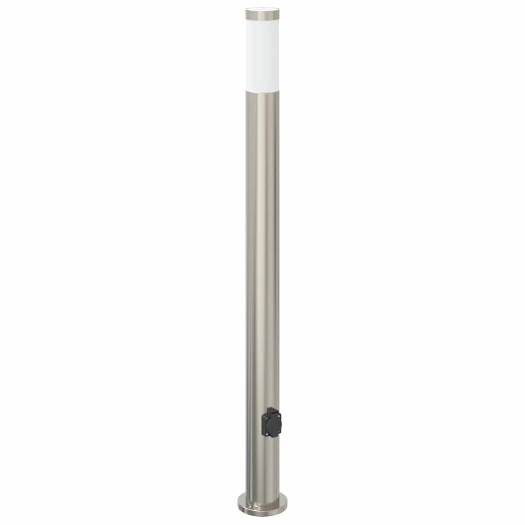 vidaXL Słupek oświetleniowy z gniazdem 110 cm, stal nierdzewna IP44
