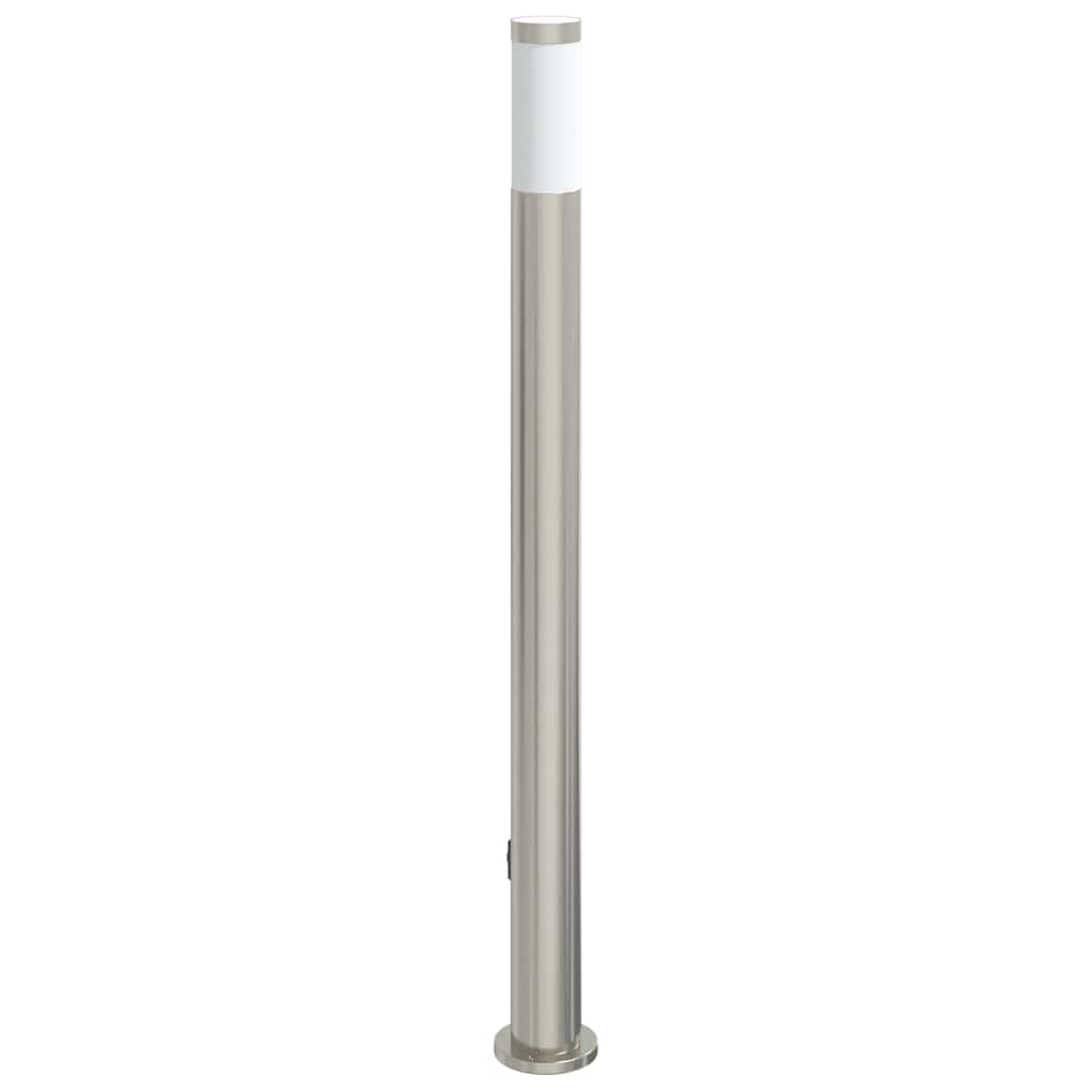 vidaXL Słupek oświetleniowy z gniazdem 110 cm, stal nierdzewna IP44