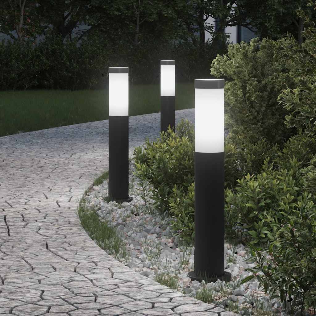 vidaXL Słupki oświetleniowe 3 szt. 50 cm Stal nierdzewna IP44