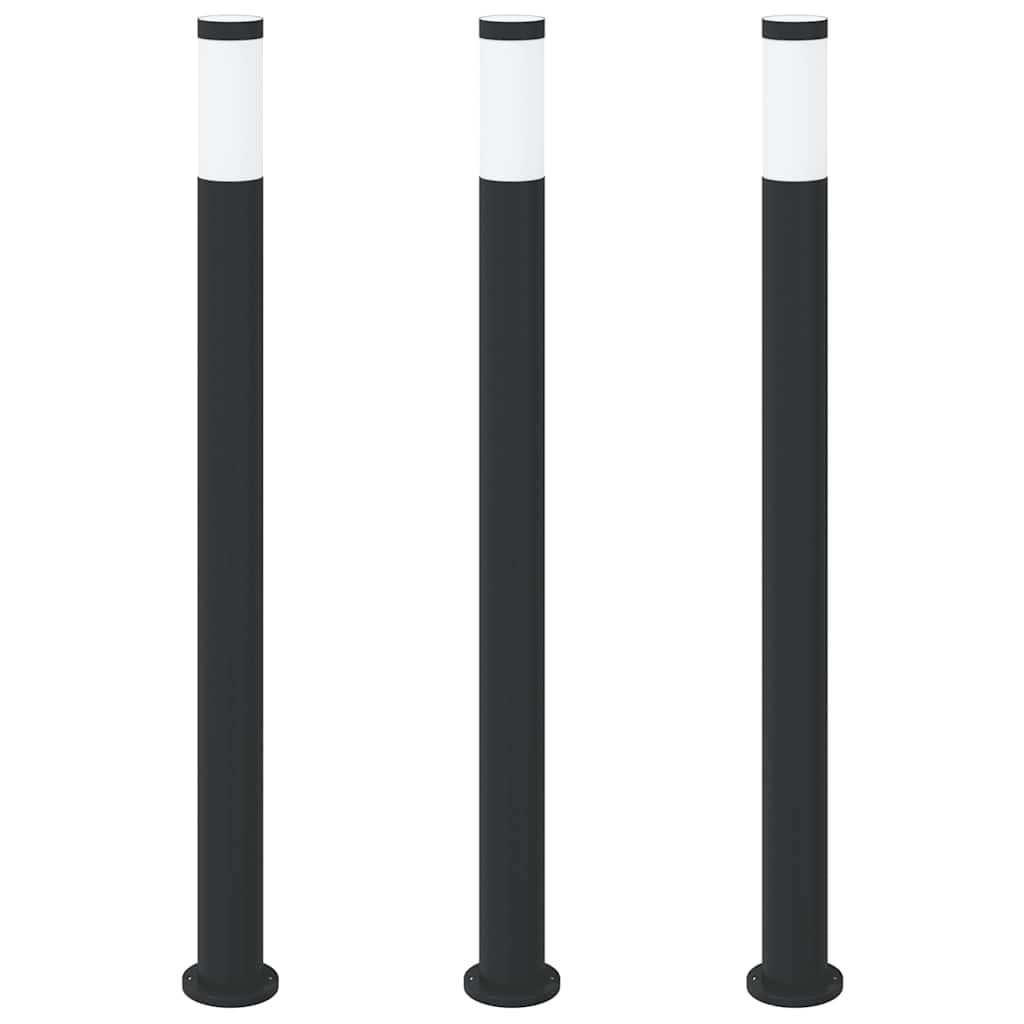 vidaXL Słupki oświetleniowe 3 szt. 110 cm Stal nierdzewna IP44