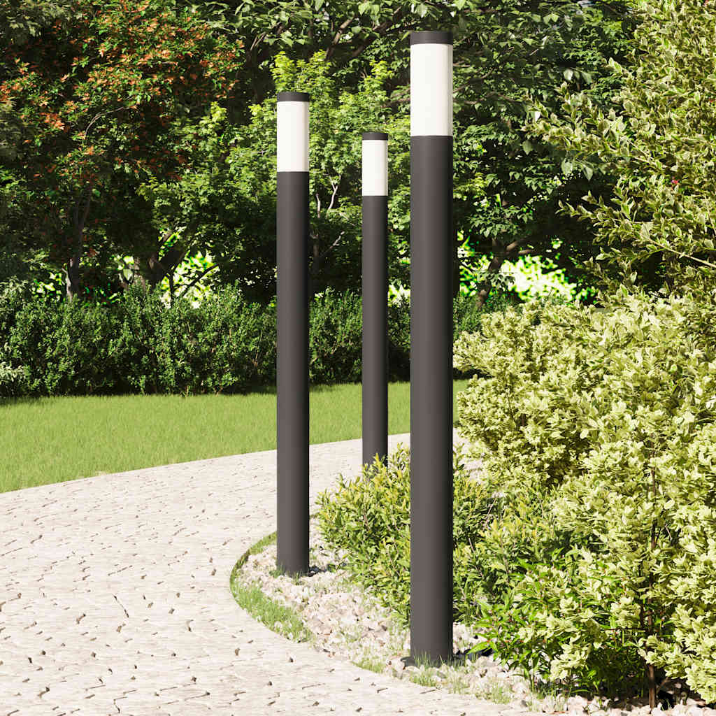 vidaXL Słupki oświetleniowe 3 szt. 110 cm Stal nierdzewna IP44