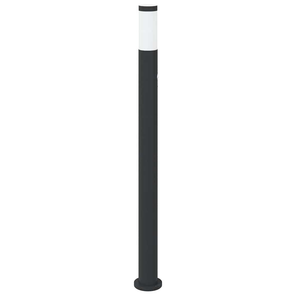 vidaXL Słupek oświetleniowy z czujnikiem 110 cm, stal nierdzewna IP44