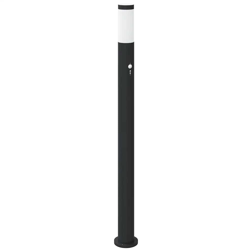 vidaXL Lampy słupkowe z czujnikiem, 3 szt., 110 cm, stal nierdzewna, IP44