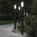 vidaXL Lampy słupkowe z czujnikiem, 3 szt., 110 cm, stal nierdzewna, IP44