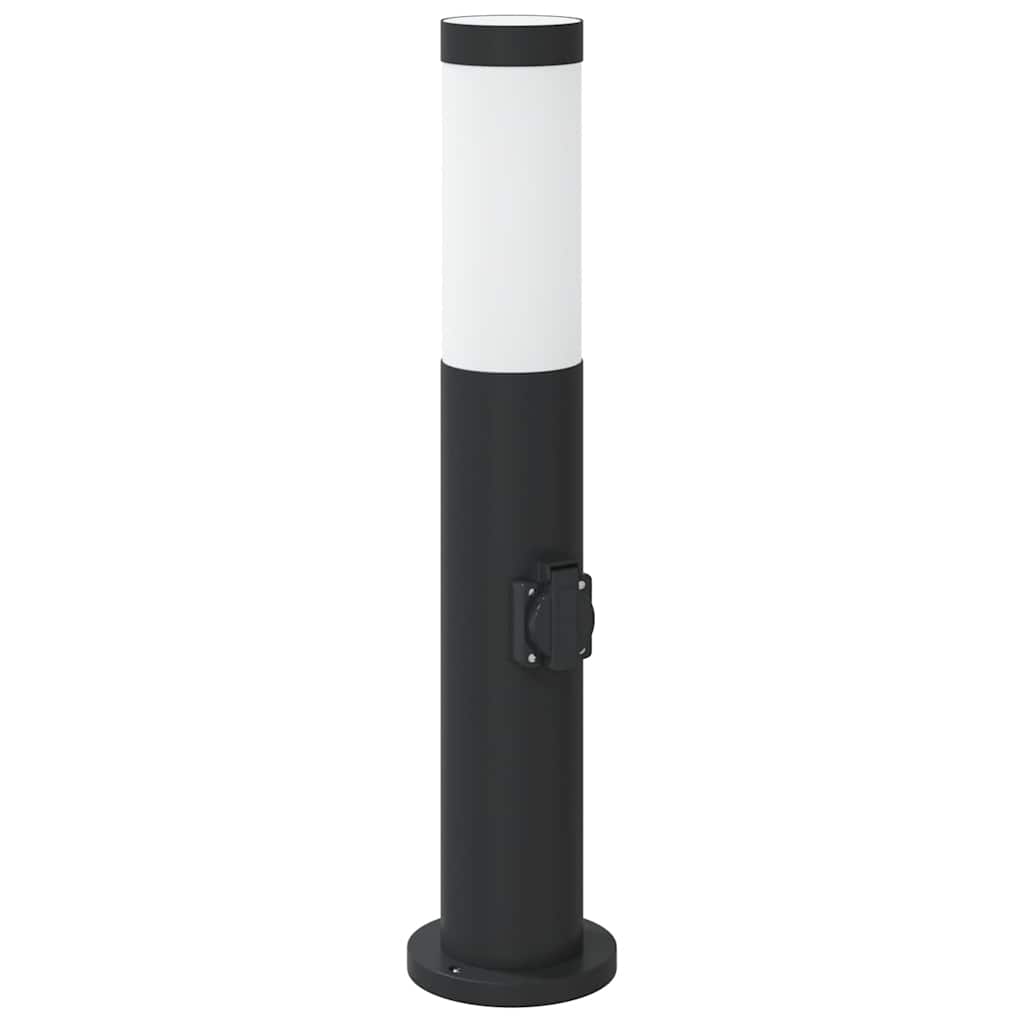 vidaXL Słupek oświetleniowy z gniazdem 50 cm, stal nierdzewna IP44