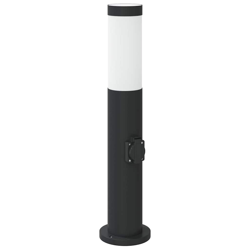 vidaXL Słupki oświetleniowe z gniazdem 3 szt. 50 cm, stal nierdzewna IP44