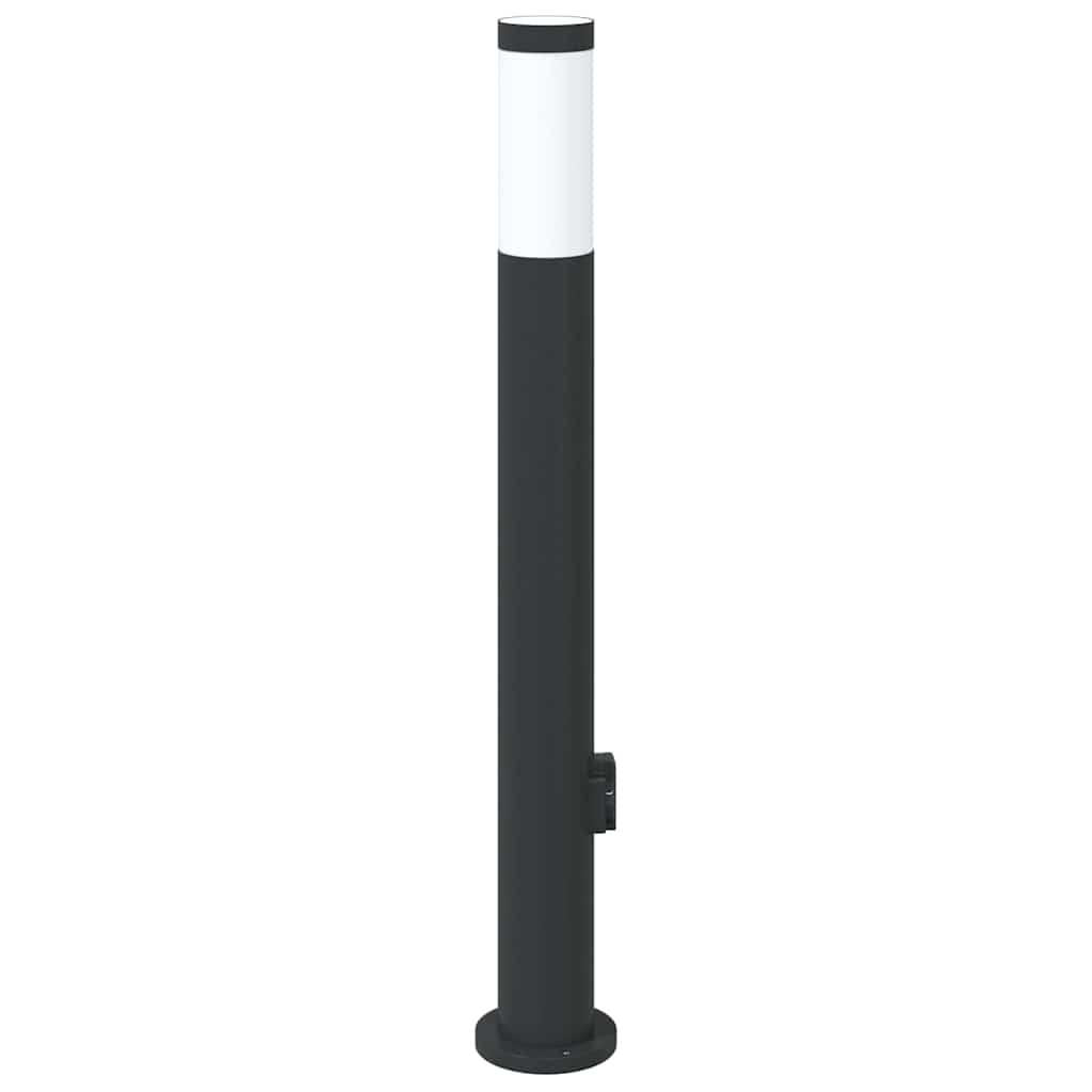vidaXL Słupek oświetleniowy z gniazdem 80 cm, stal nierdzewna IP44