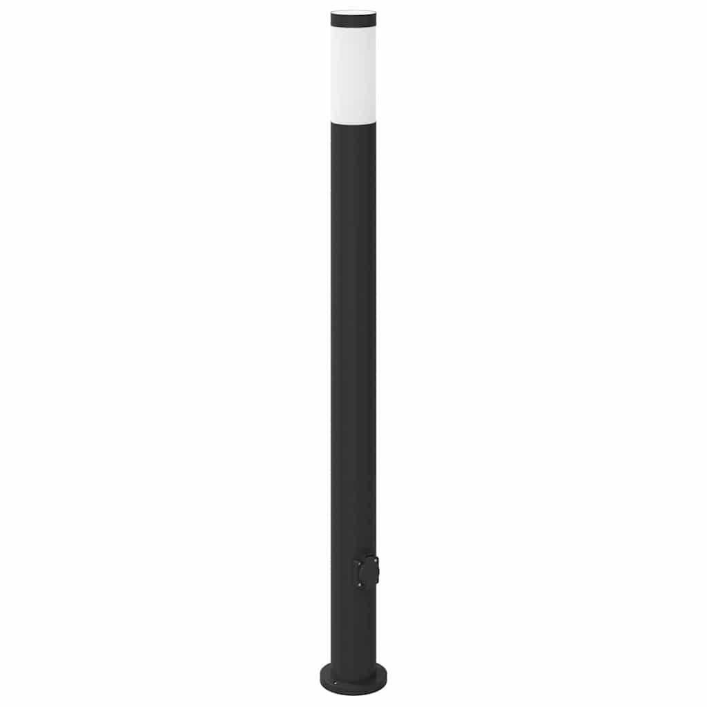 vidaXL Słupek oświetleniowy z gniazdem 110 cm, stal nierdzewna IP44