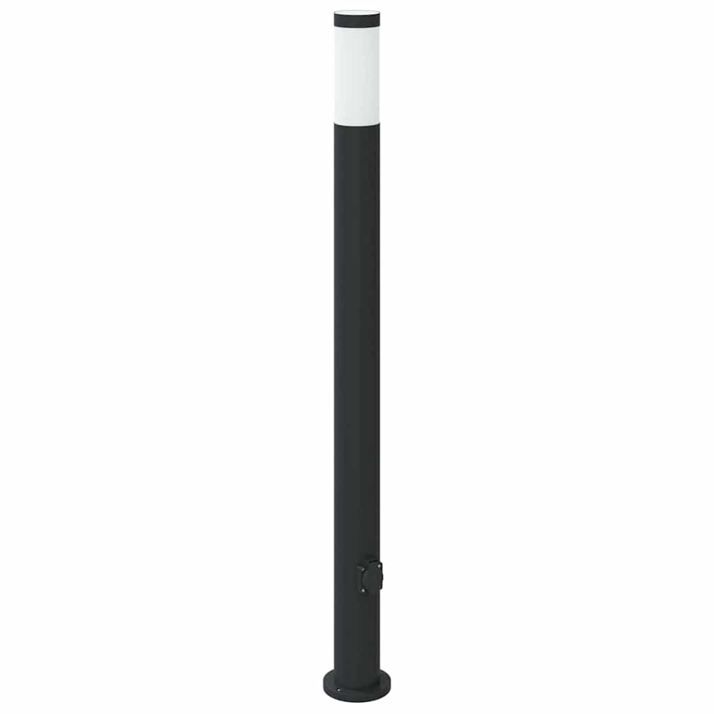 vidaXL Słupki oświetleniowe z gniazdem 3 szt. 110 cm Stal nierdzewna IP44