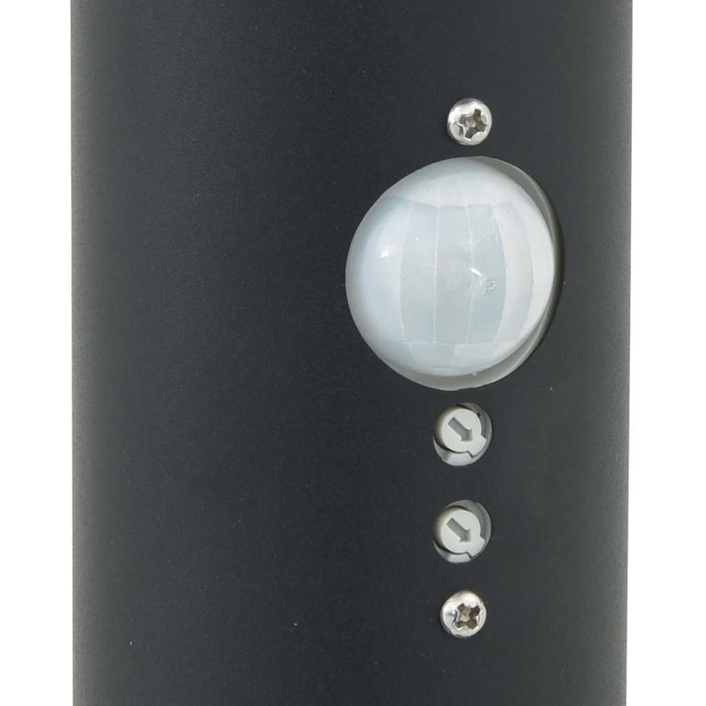 vidaXL Lampy słupkowe z czujnikiem i gniazdkiem, 3 szt., 110 cm, stal nierdzewna, IP44