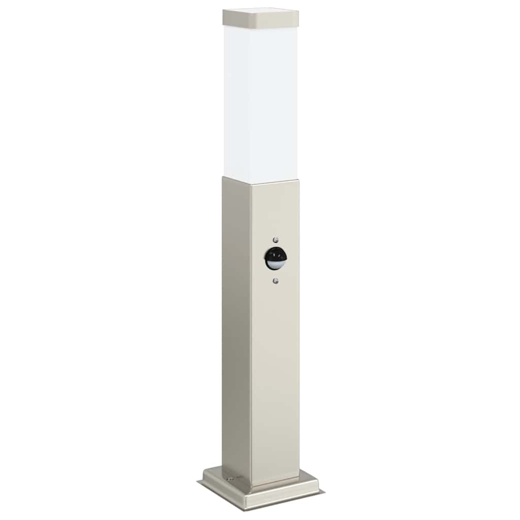 vidaXL Lampy słupkowe z czujnikiem 3 szt. 50 cm Stal nierdzewna IP44