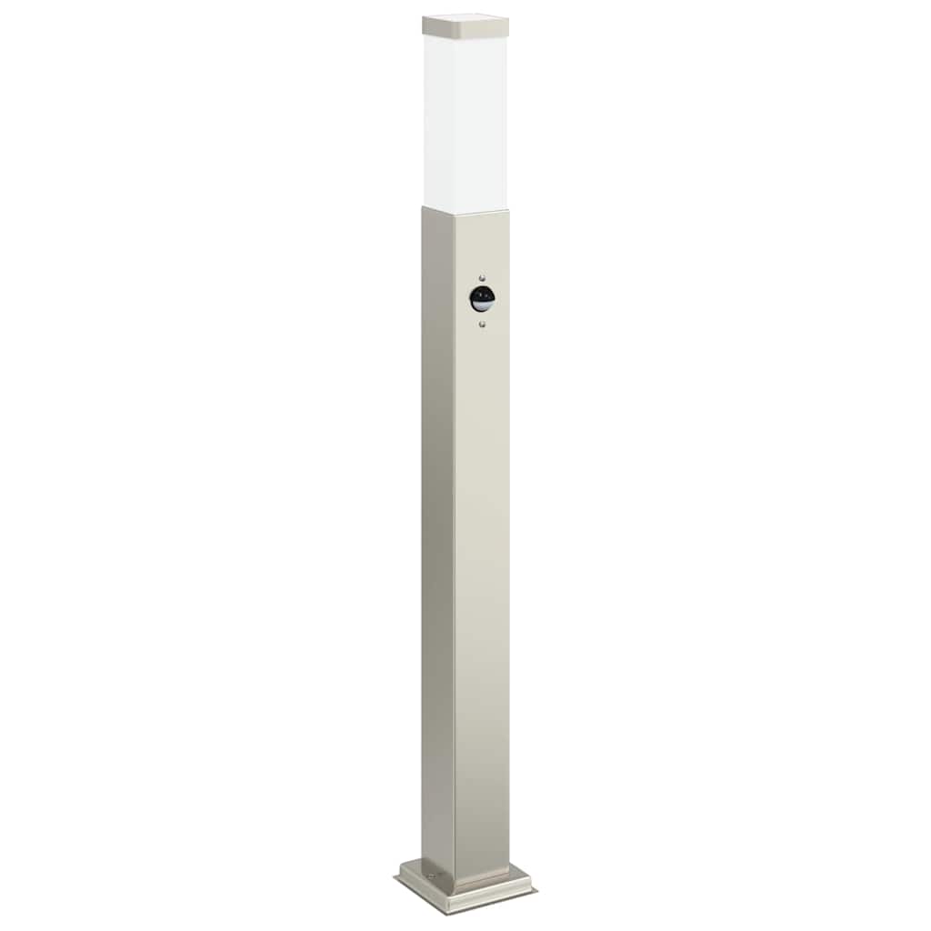 vidaXL Słupek oświetleniowy z czujnikiem 80 cm Stal nierdzewna IP44