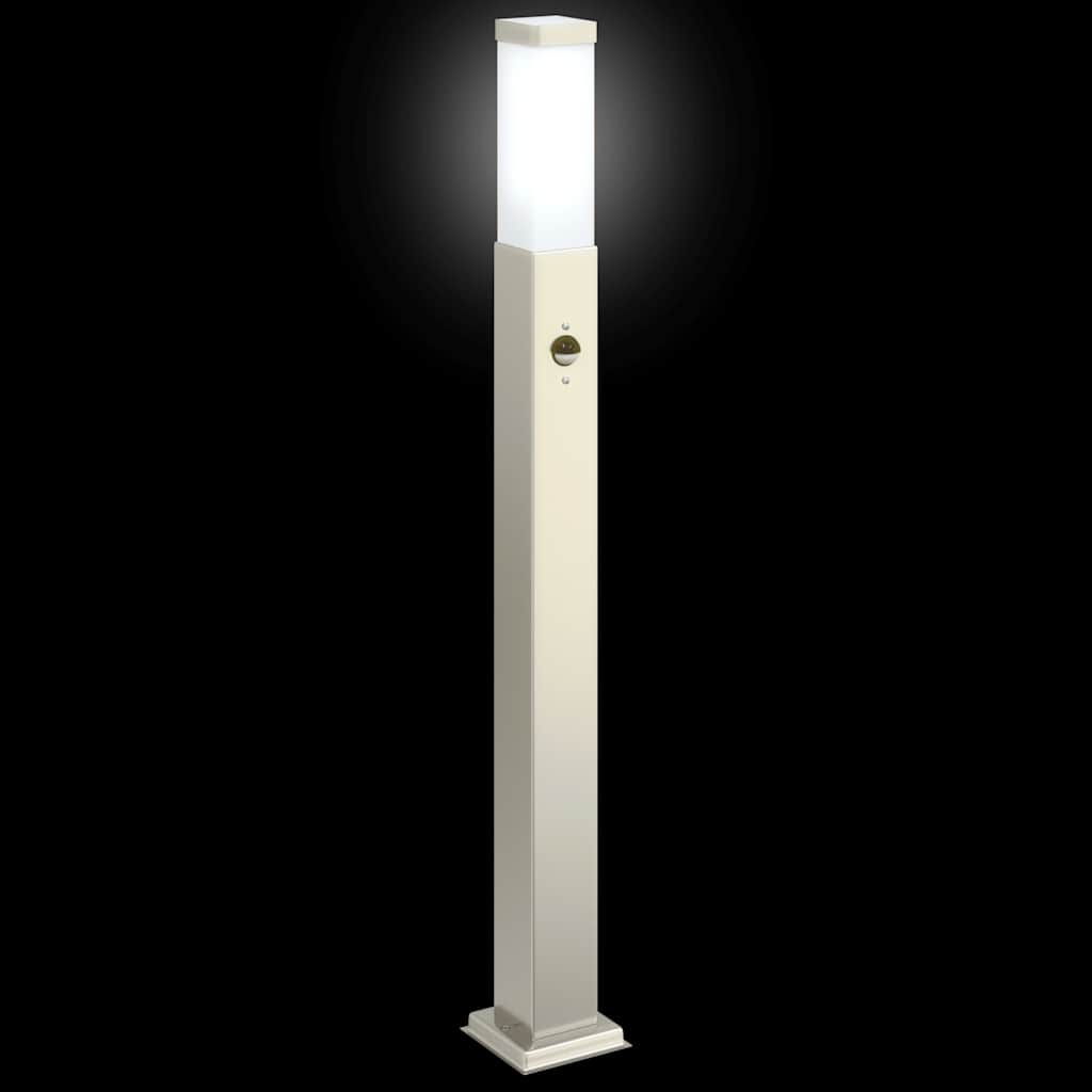 vidaXL Słupek oświetleniowy z czujnikiem 80 cm Stal nierdzewna IP44