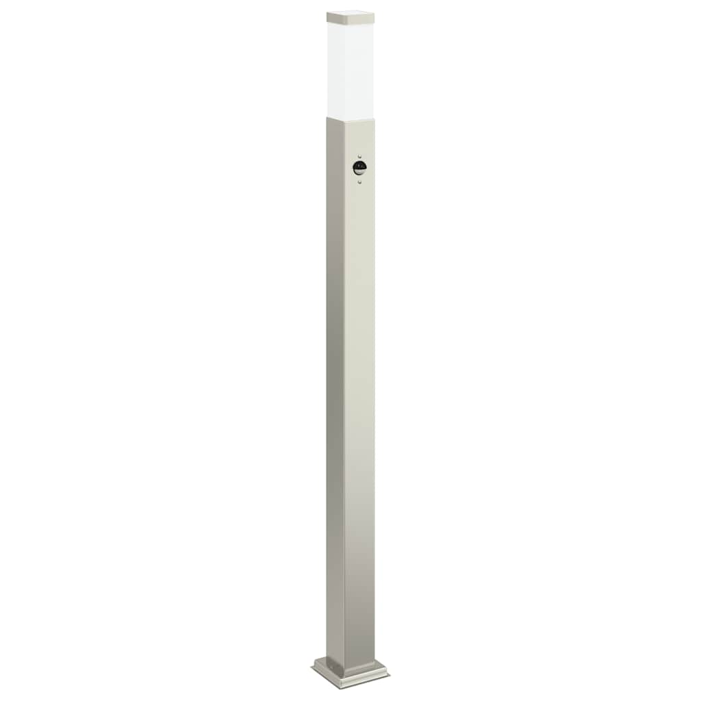 vidaXL Lampy słupkowe z czujnikiem 3 szt. 110 cm Stal nierdzewna IP44