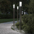 vidaXL Lampy słupkowe z czujnikiem 3 szt. 110 cm Stal nierdzewna IP44
