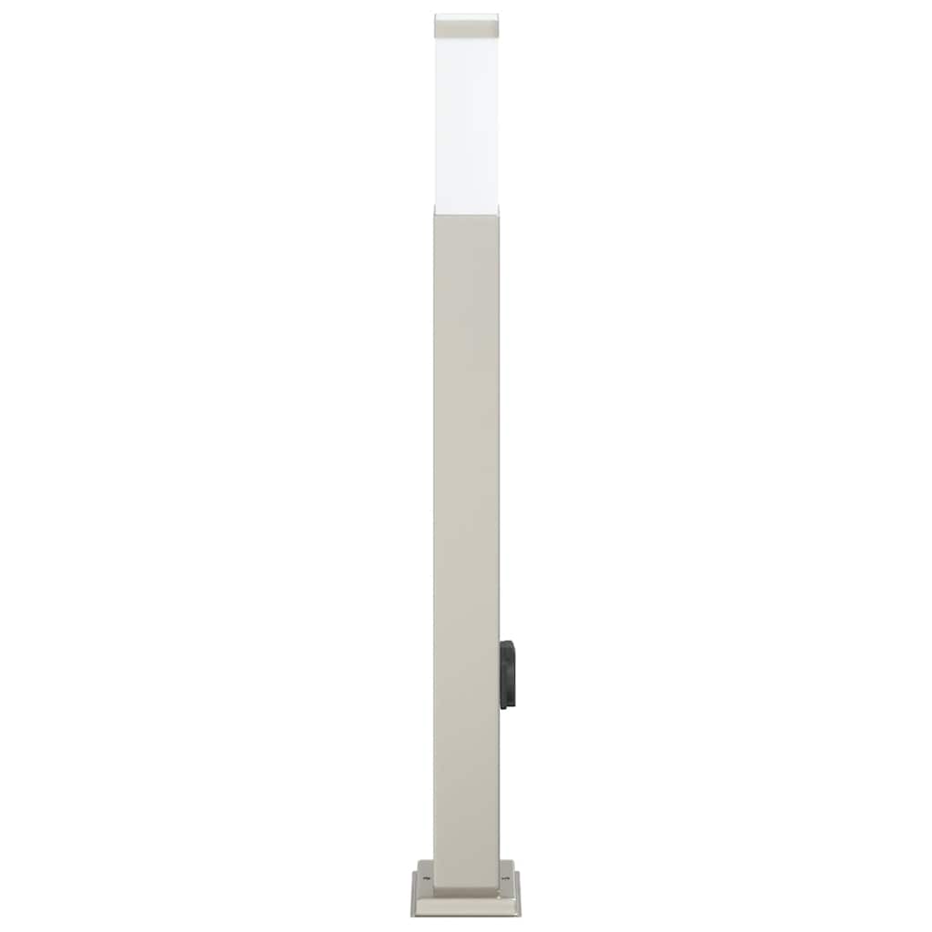 vidaXL Słupek oświetleniowy z gniazdem 80 cm, stal nierdzewna IP44