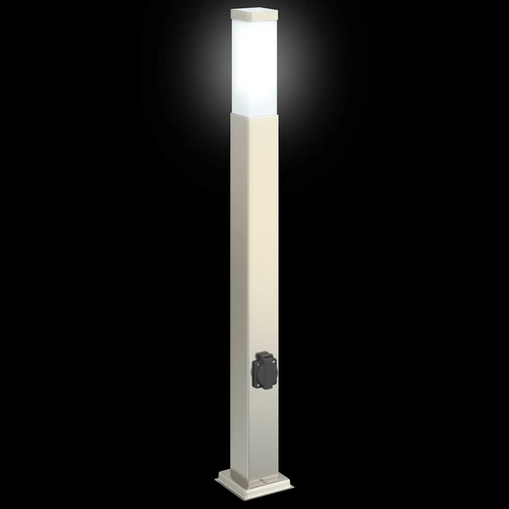vidaXL Słupki oświetleniowe z wyjściem 3 szt. 80 cm Stal nierdzewna IP44