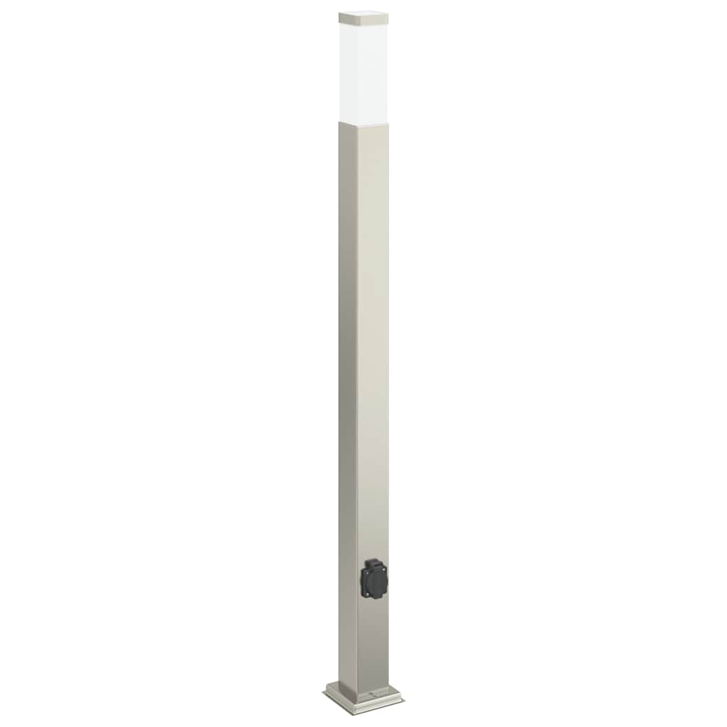 vidaXL Słupki oświetleniowe z wyjściem 3 szt. 110 cm Stal nierdzewna IP44