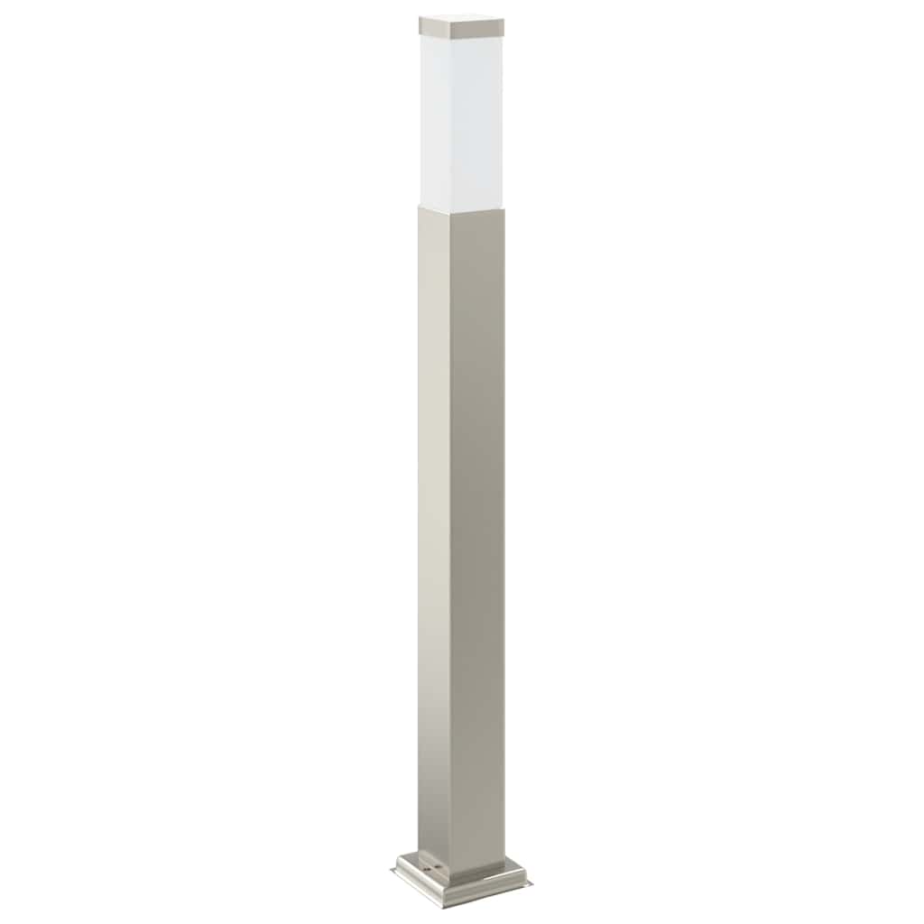 vidaXL Słupek oświetleniowy z czujnikiem i gniazdkiem 80 cm, stal nierdzewna IP44