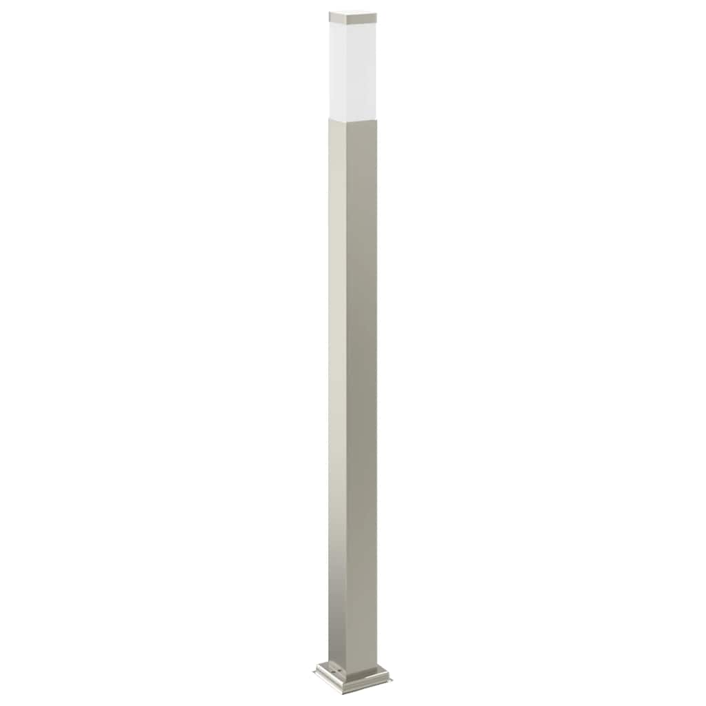 vidaXL Słupek oświetleniowy z czujnikiem i gniazdkiem 110 cm, stal nierdzewna IP44