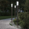 vidaXL Lampy słupkowe z czujnikiem i gniazdkiem 3 szt. 110 cm Stal nierdzewna IP44