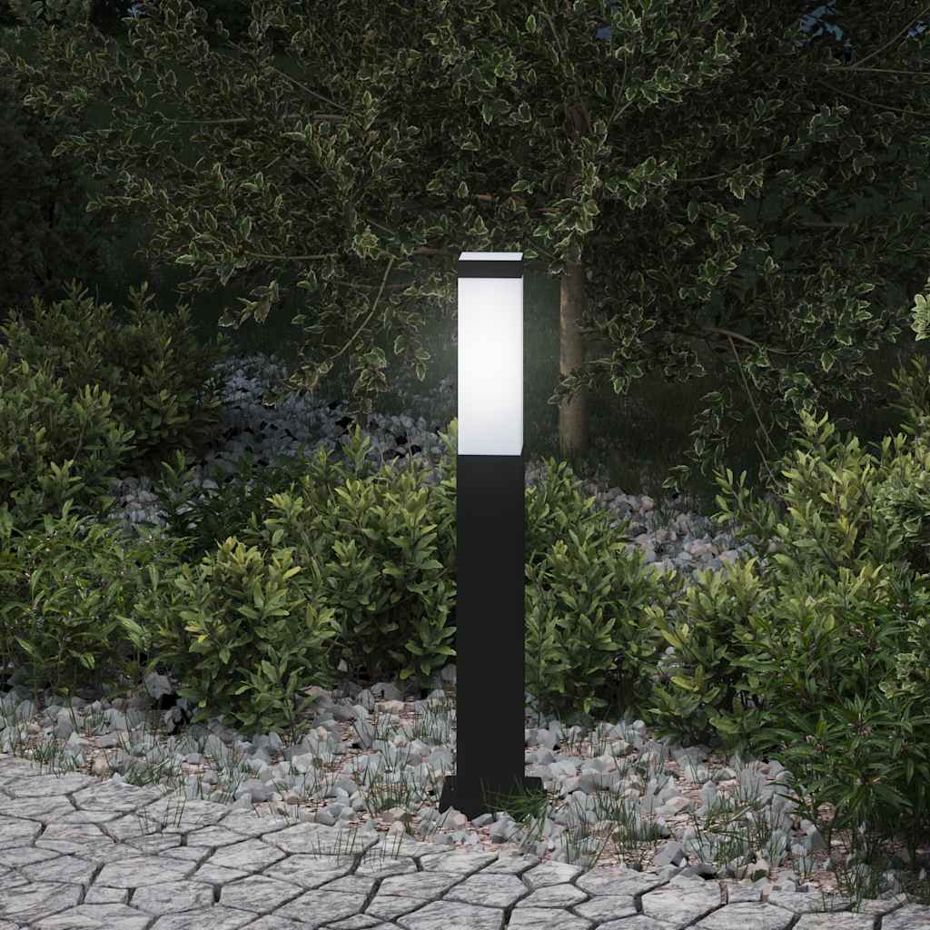 vidaXL Słupek oświetleniowy 50 cm Czarny IP44