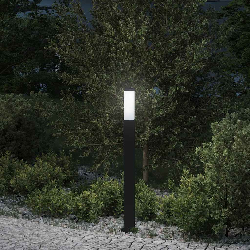 vidaXL Słupek oświetleniowy 80 cm Czarny IP44