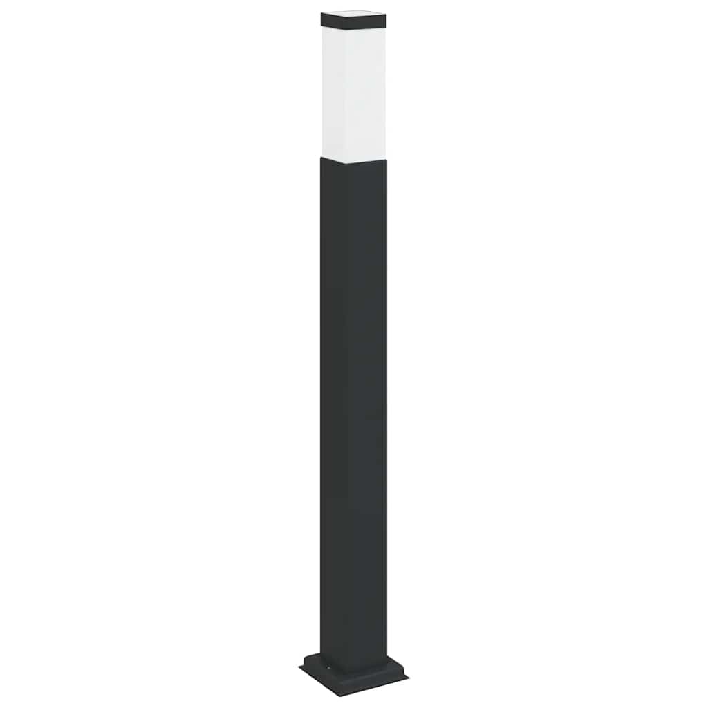 vidaXL Słupki oświetleniowe 3 szt. 80 cm, czarne, IP44