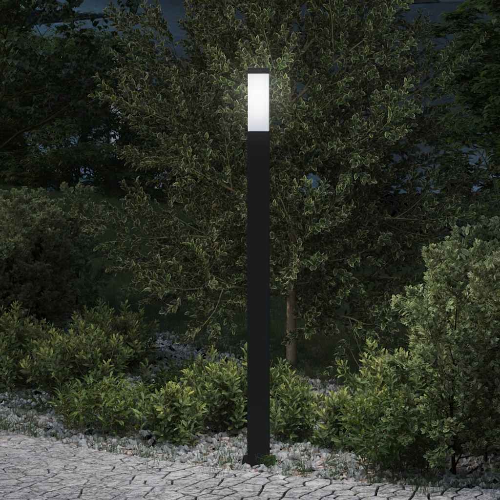 vidaXL Słupek oświetleniowy 110 cm Czarny IP44