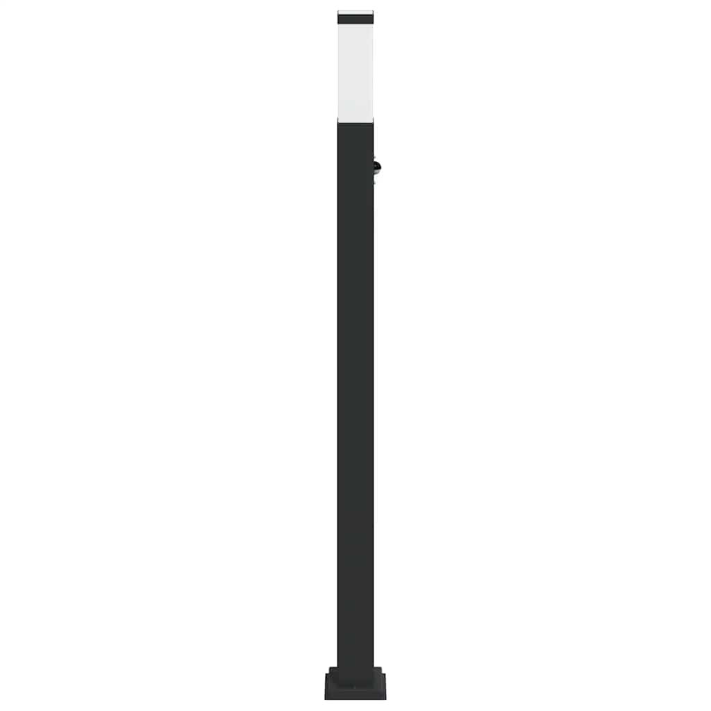 vidaXL Słupek oświetleniowy z czujnikiem 110 cm Czarny IP44