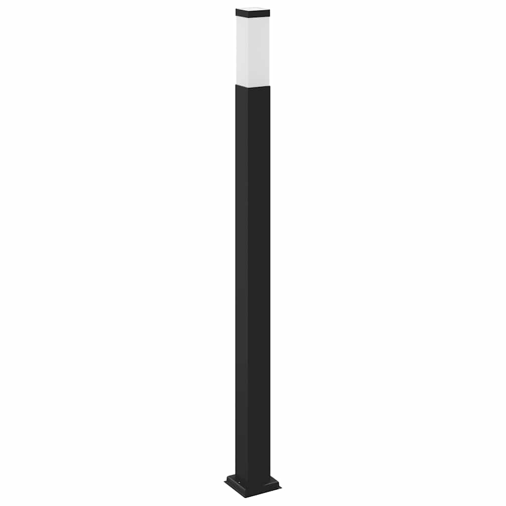 vidaXL Słupek oświetleniowy z czujnikiem 110 cm Czarny IP44