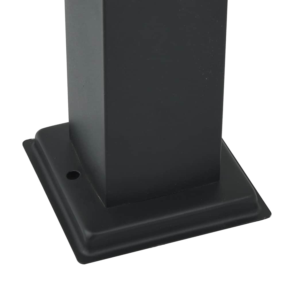 vidaXL Słupek oświetleniowy z czujnikiem 110 cm Czarny IP44