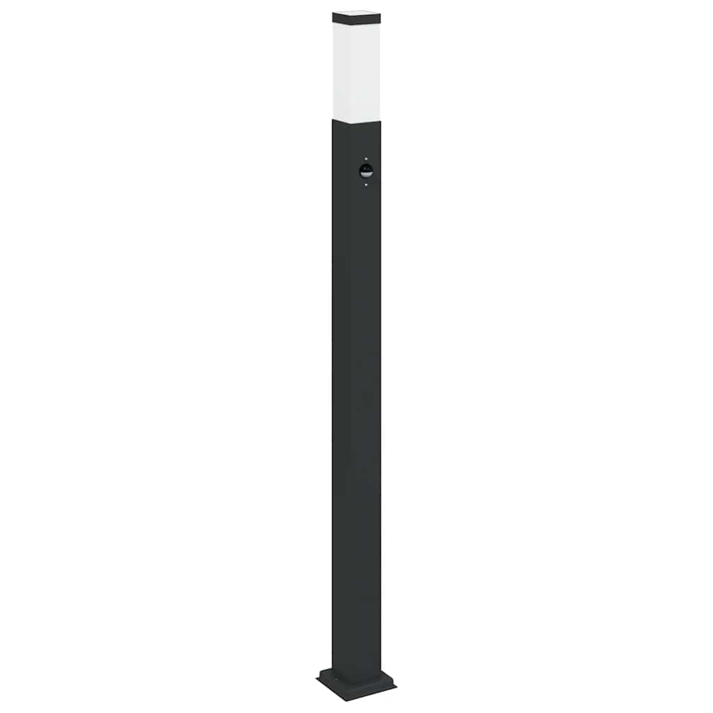 vidaXL Lampy słupkowe z czujnikiem 3 szt. 110 cm czarne IP44