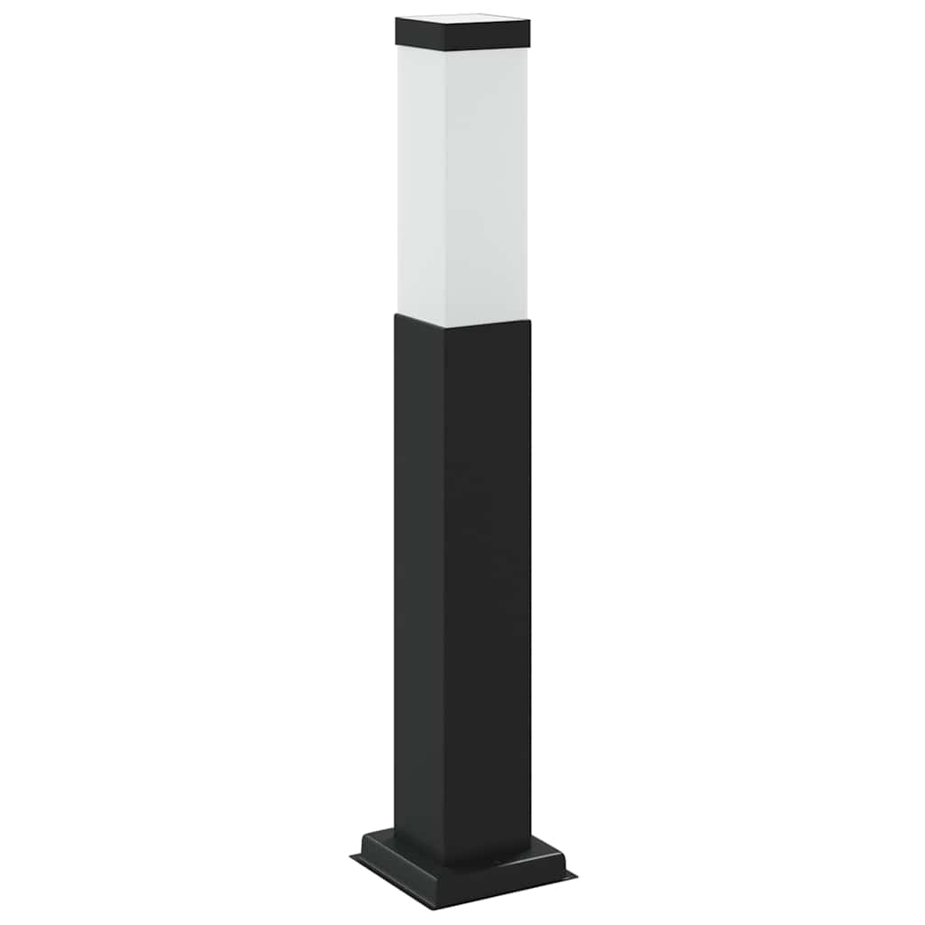 vidaXL Słupek oświetleniowy z gniazdem 50 cm Czarny IP44