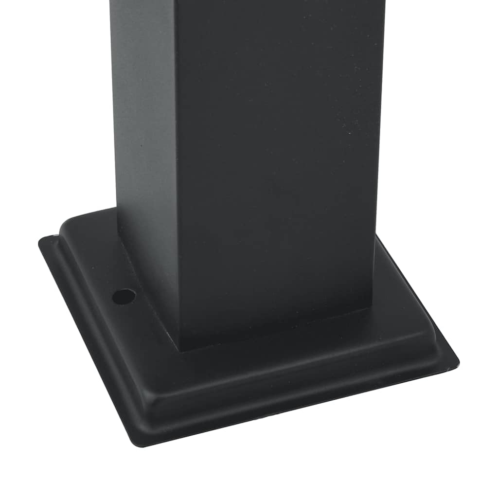 vidaXL Słupek oświetleniowy z gniazdem 50 cm Czarny IP44