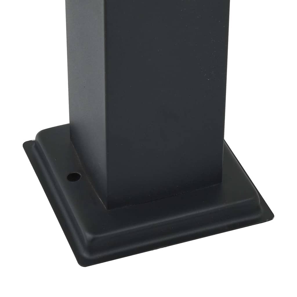 vidaXL Słupek oświetleniowy z gniazdem 110 cm Czarny IP44