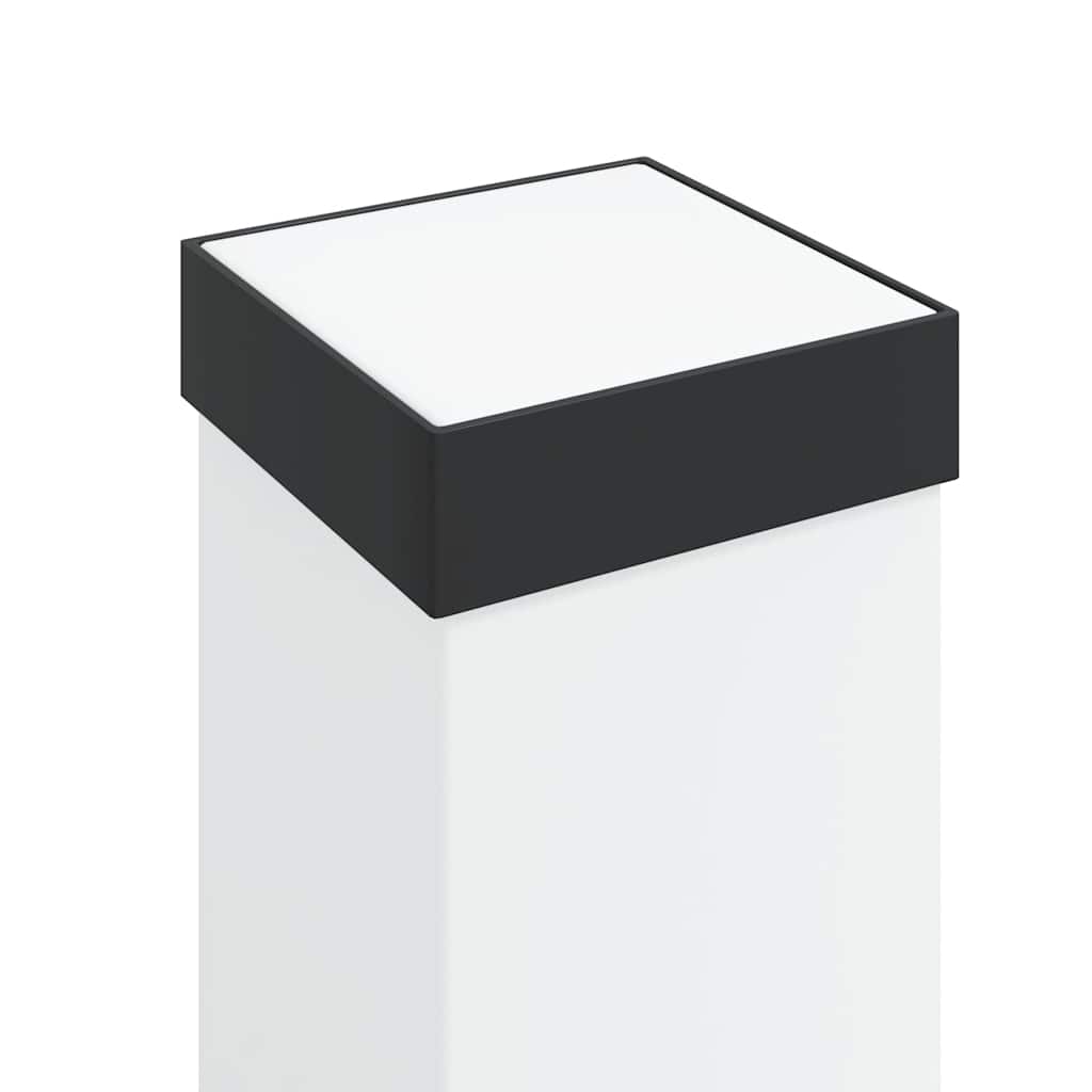 vidaXL Lampy słupkowe z czujnikiem i gniazdkiem 3 szt. 80 cm, czarne, IP44