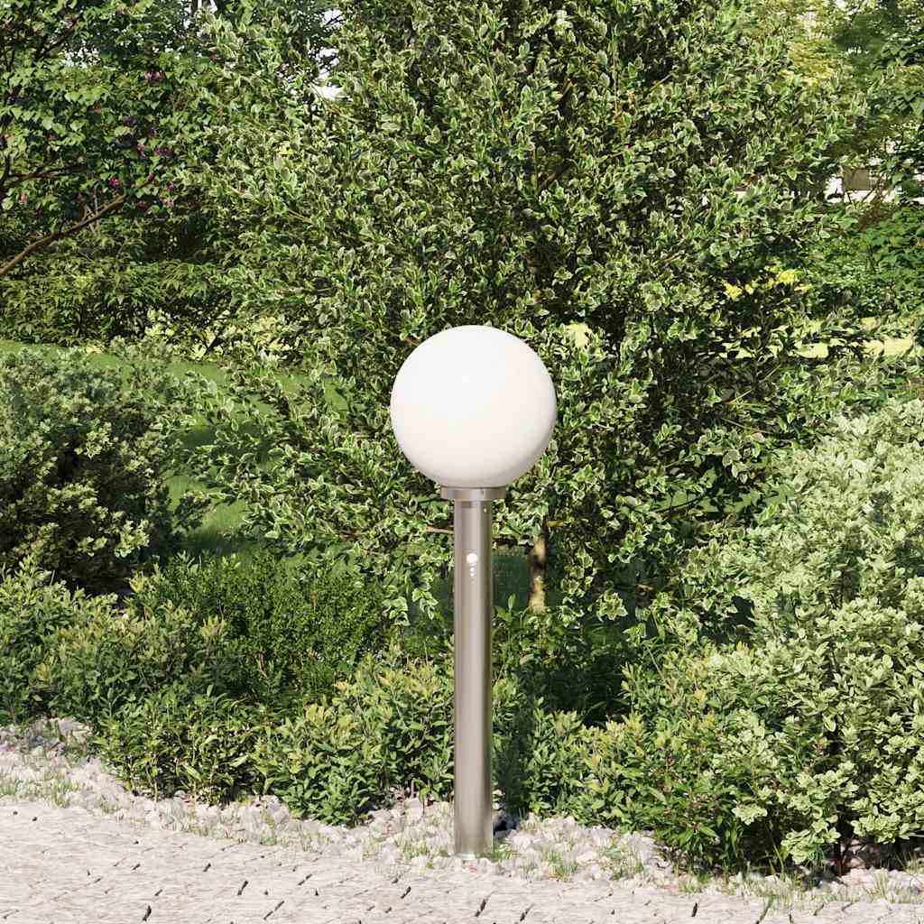 vidaXL Słupek oświetleniowy z czujnikiem 80 cm Stal nierdzewna IP44