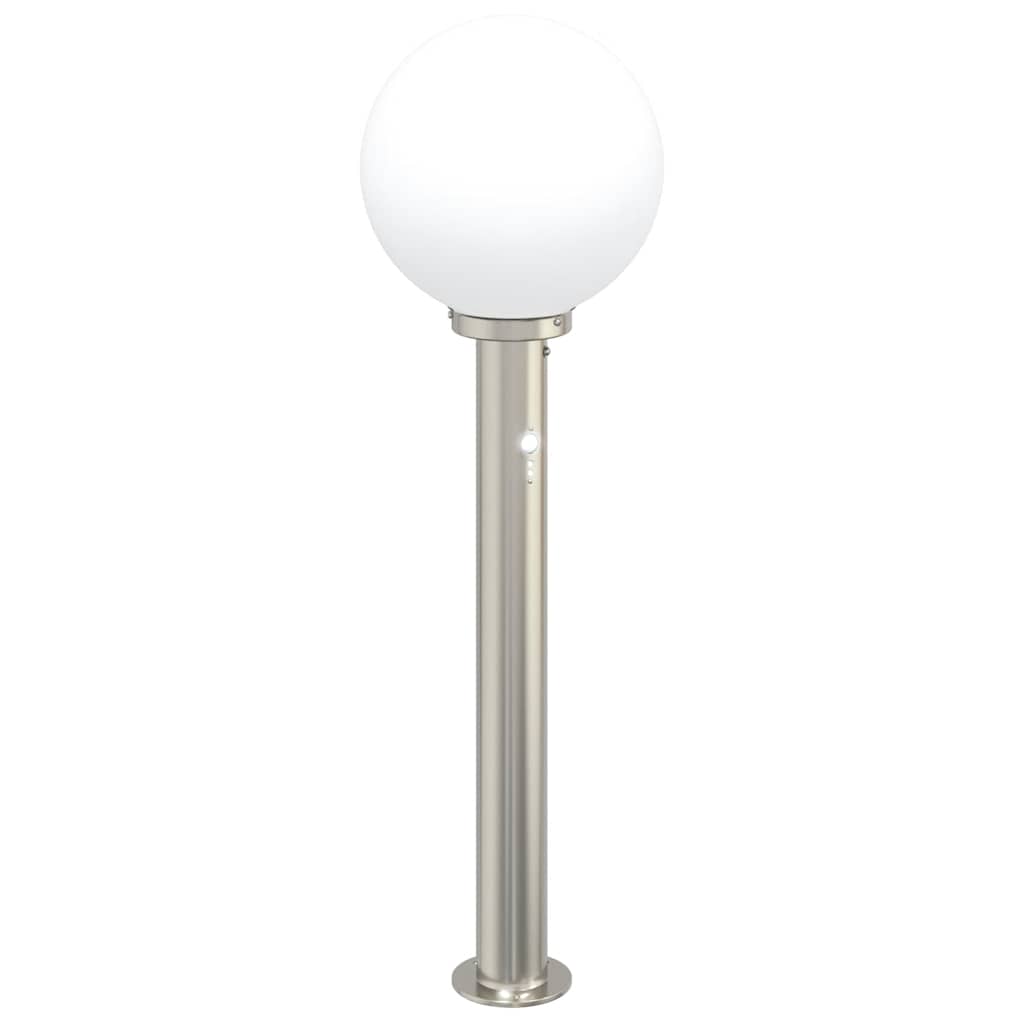 vidaXL Lampy słupkowe z czujnikiem 3 szt. 80 cm Stal nierdzewna IP44