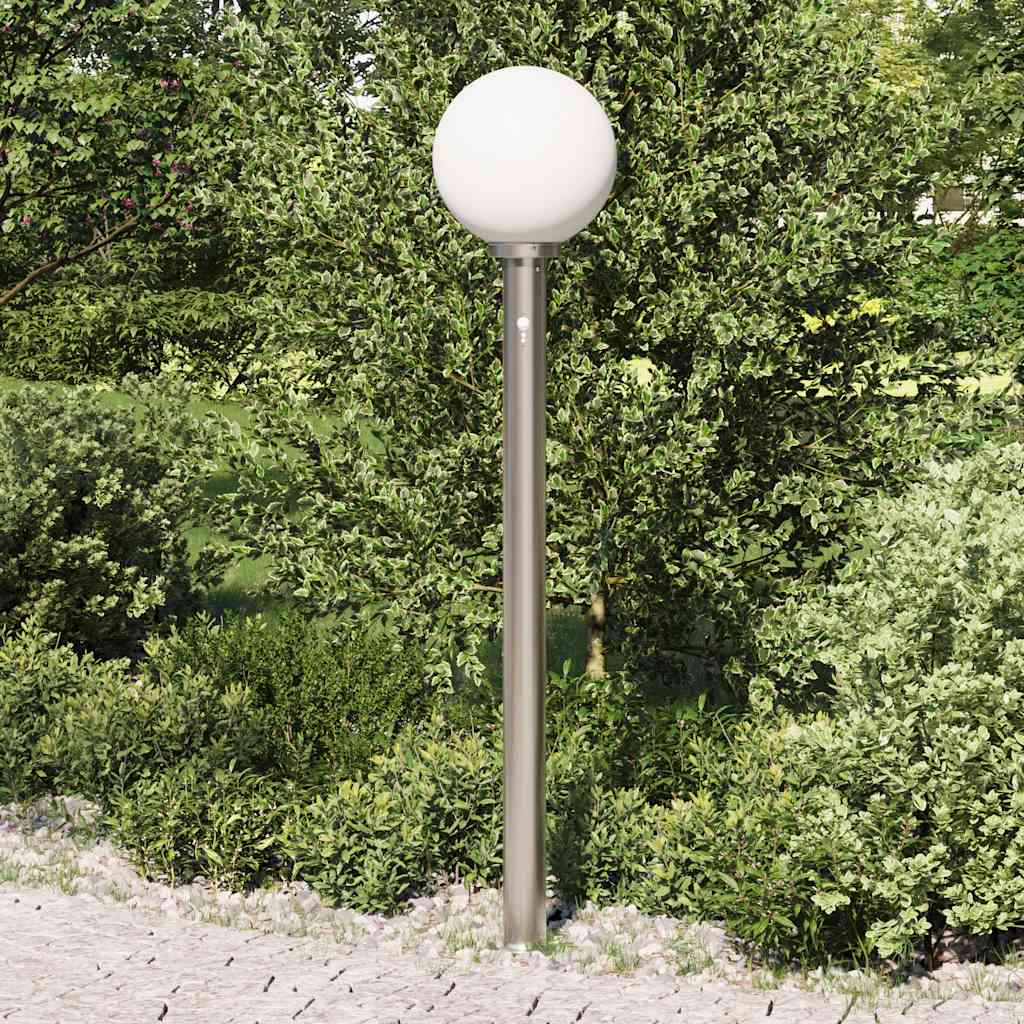 vidaXL Słupek oświetleniowy z czujnikiem 120 cm Stal nierdzewna IP44